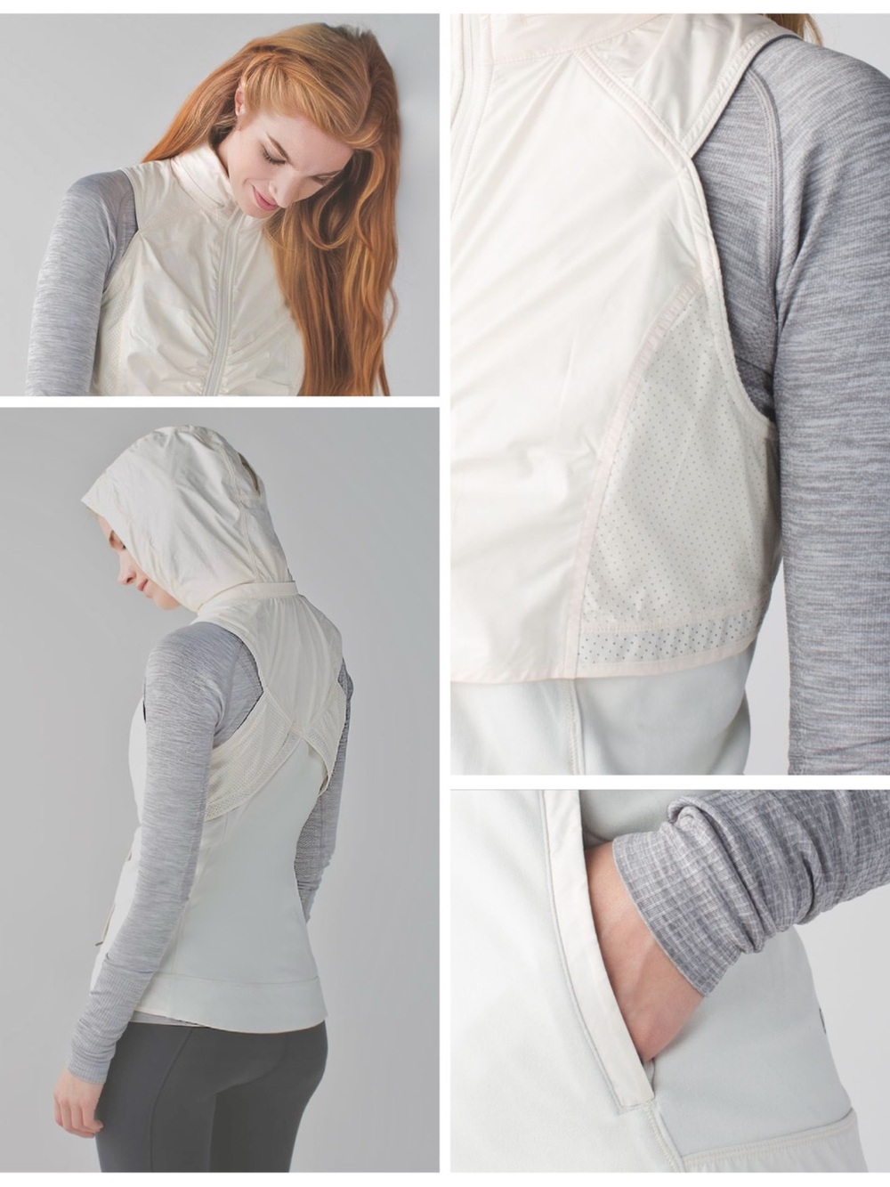 lululemon athletica Cream Performance Hooded Vest